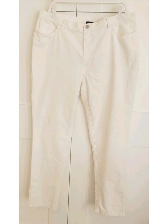 LAFAYETTE 148 NEW YORK WHITE DENIM JEANS  PANTS SZ 16 - Picture 2 of 10